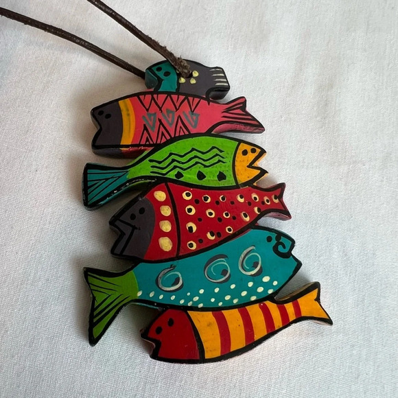 Laurel Burch Vibrant Fish Satchel Bag Purse Carryall. - Picture 10 of 14